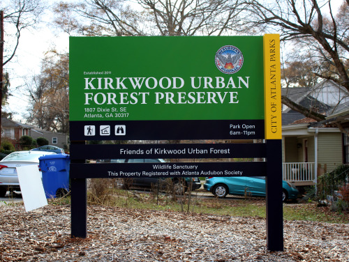 plantyhamchuk:December 2016 - Kirkwood Urban Forest - SignsNew sign, thanks to E and the city finall