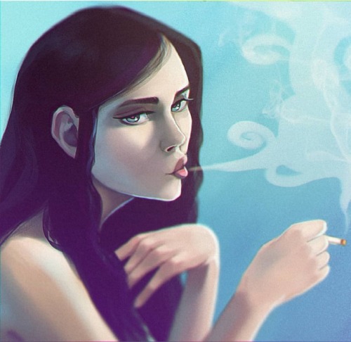 #smoke #smoking #underwater #water #poland #warsaw #smokegirl #darkhair #characterdesign #oc #digita