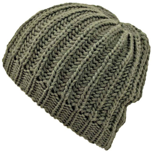 Gray Thick Chunky Knit Tight Beanie Cap ❤ liked on Polyvore (see more gray beanie hats)