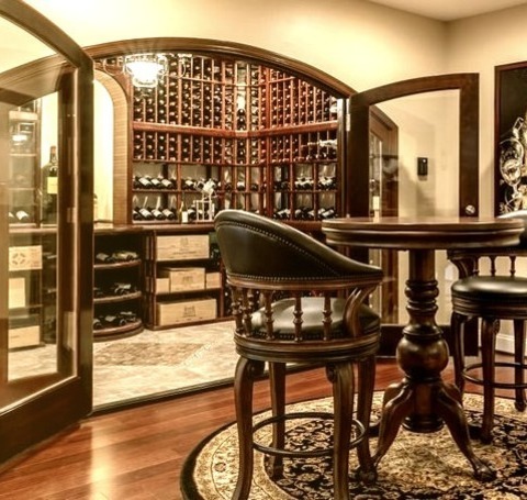 DC Metro Wine CellarLarge Image Of A Transitional Wine Cellar With Racks For Storage