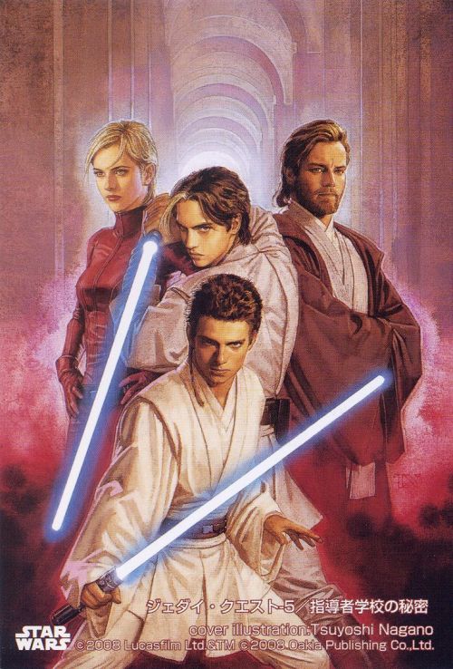 june2734:Jedi Masters Siri Tachi and Obi-Wan Kenobi with their padawans Ferus Olin and Anakin Skywal