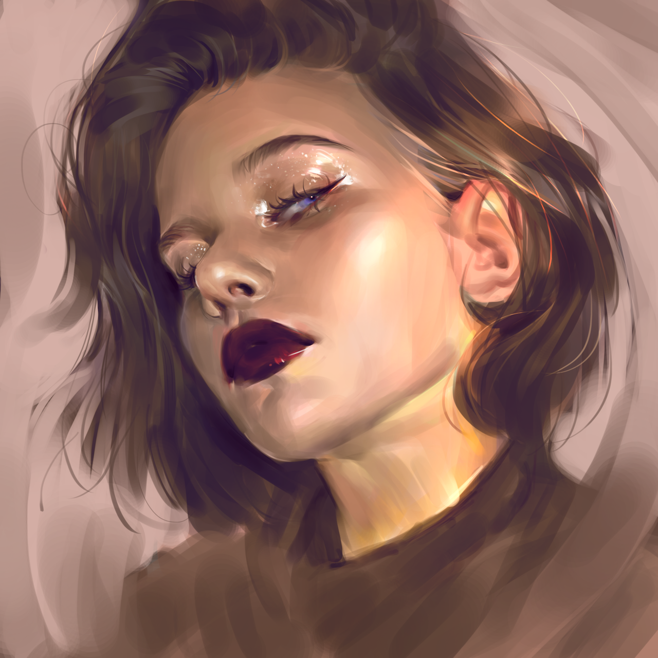 vetyr: dat lipstick (study) [haven’t been drawing much the past week because of