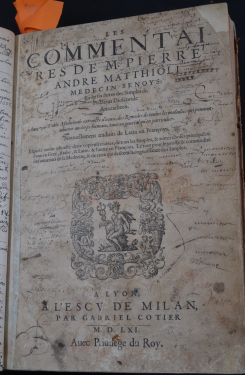 Happy Title Page Tuesday! This fantastic 1561 Latin edition of Mattioli’s herbal is a part of the Cr