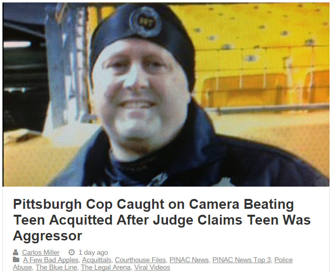 chocolatecakesandthickmilkshakes:  4mysquad:  Pittsburgh Cop Caught on Camera Beating