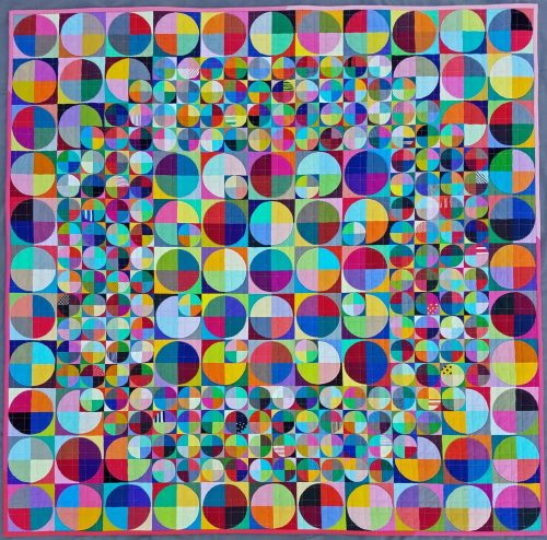 blondebrainpower:“Tiny Bubbles,” hand and machine quilted, 44 x 44 inches. © Marla Varner