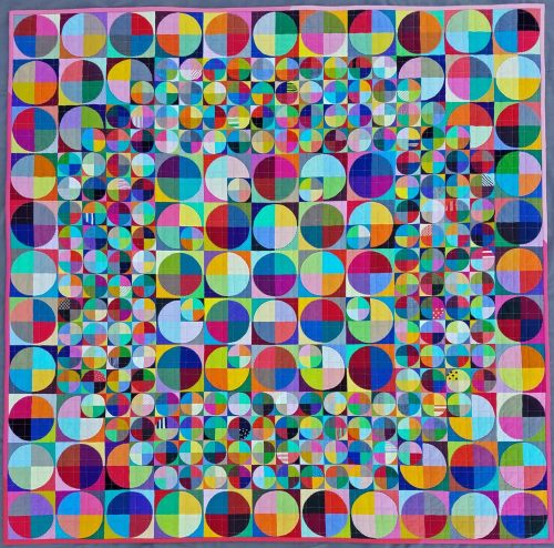 Blondebrainpower:“Tiny Bubbles,” Hand And Machine Quilted, 44 X 44 Inches. ©