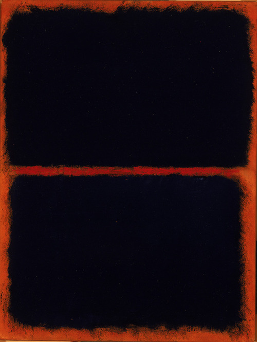 dailyrothko:Mark Rothko, Untitled (Black on Red), 1968 acrylic on paper mounted on Masonite, panel: 