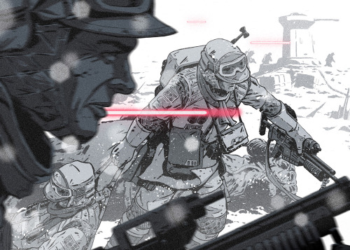 geek-art:Laurie Greasley – Star Wars : The Fall of HothEcho Base Has FallenLaurie Greasley est une i