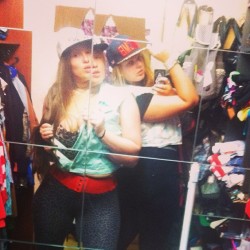 curvyvictoriia:  With Katalina :) trying swag clothes for photoshoot:)