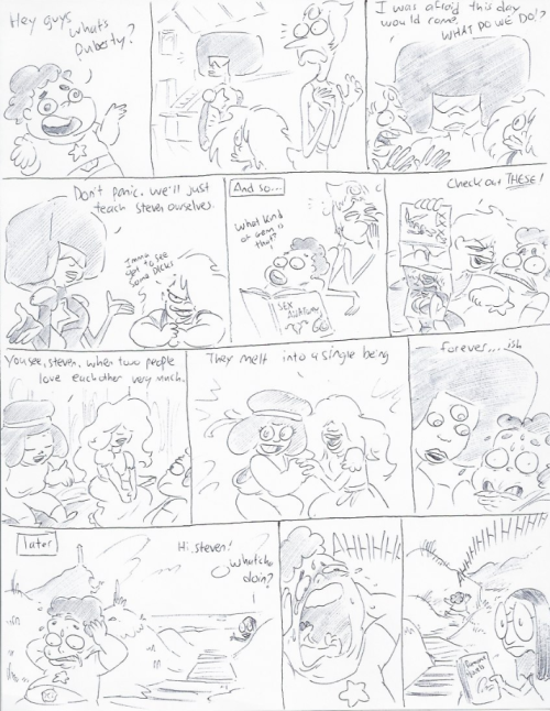 havesomemoore:I normally don’t post this kind of stuff but here are some terribly drawn Steven Universe joke-comics I made for my friends.I hope in time you can forgive me.
