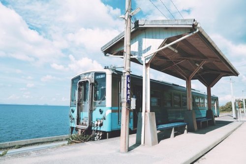 This picturesque train station reminds me of Spirited Away railway and Hisaishi beautiful “Sixth sta