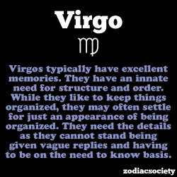 zodiacsociety:  Virgo Facts