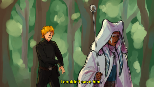 gil-estel: illustration for a fic i wrote where luke meets ahsoka post-rotj (ao3)