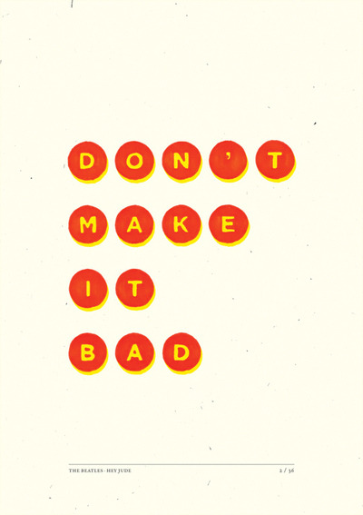 martinekenblog:   Hey JudeIllustrated lyrics by Stefano Agabio        
