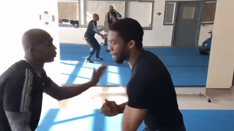 butts-and-uppercuts:  Chadwick Boseman doing Kali drills in preparation for his role