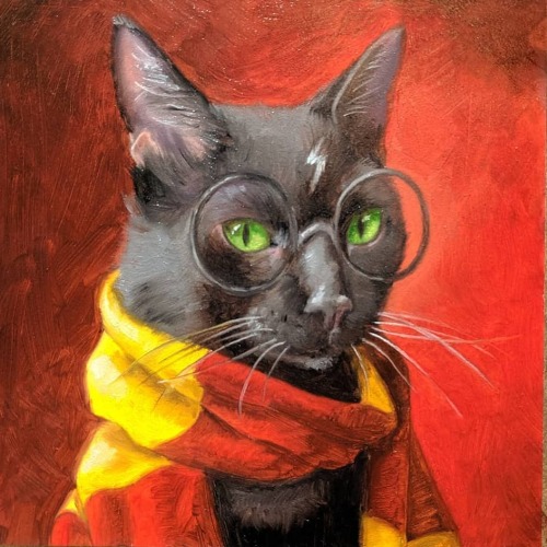 Happy Halloween!!. #petportrait #catpainting #catart #catsofinstagram #cats_of_instagram #oilpaint