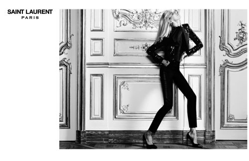 Saint Laurent . Ad campaign FW1213Creative Director: Hedi SlimanePhotos: Hedi SlimaneModel: Anja Rub