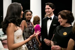 johnnapaige:  itsdivaduh:  lennybaby2:  skidivame:  Malia, Sasha, POTUS and FLOTUS at the Canadian State Dinner. (I wonder if Sashas is fangirling with Ryan Reynolds)   Oh my gooooooooooooooooood, look at them!!!   Time needs to chill and slow down. I
