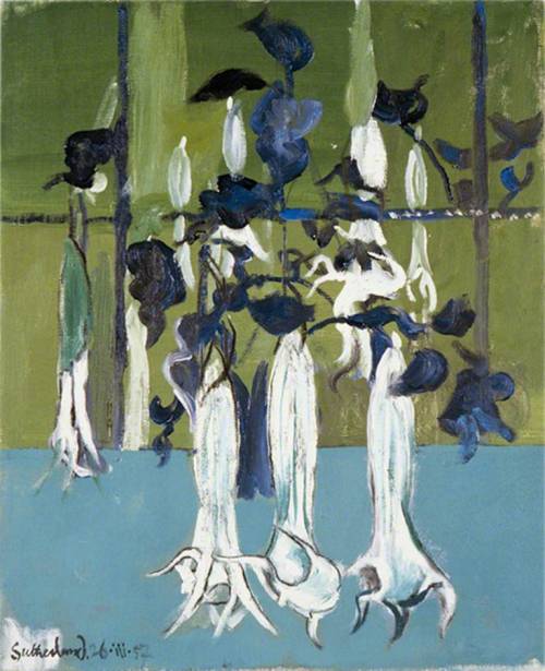 Datura Flowers, 1957, Graham Sutherlandhttps://www.wikiart.org/en/graham-sutherland/datura-flowers-1