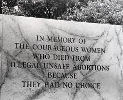 c86:“IN MEMORY OF THE COURAGEOUS WOMEN WHO DIED FROM ILLEGAL UNSAFE ABORTIONS BECAUSE THEY HAD NO CHOICE,” Washington, D.C., 1989. Photo © Dona Ann McAdams