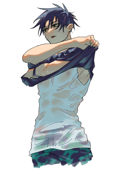  gojo immediately screams and covers megumi with his (very dry) shirt 