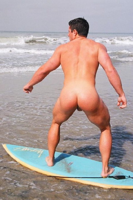 menandsports:  nude surfer man