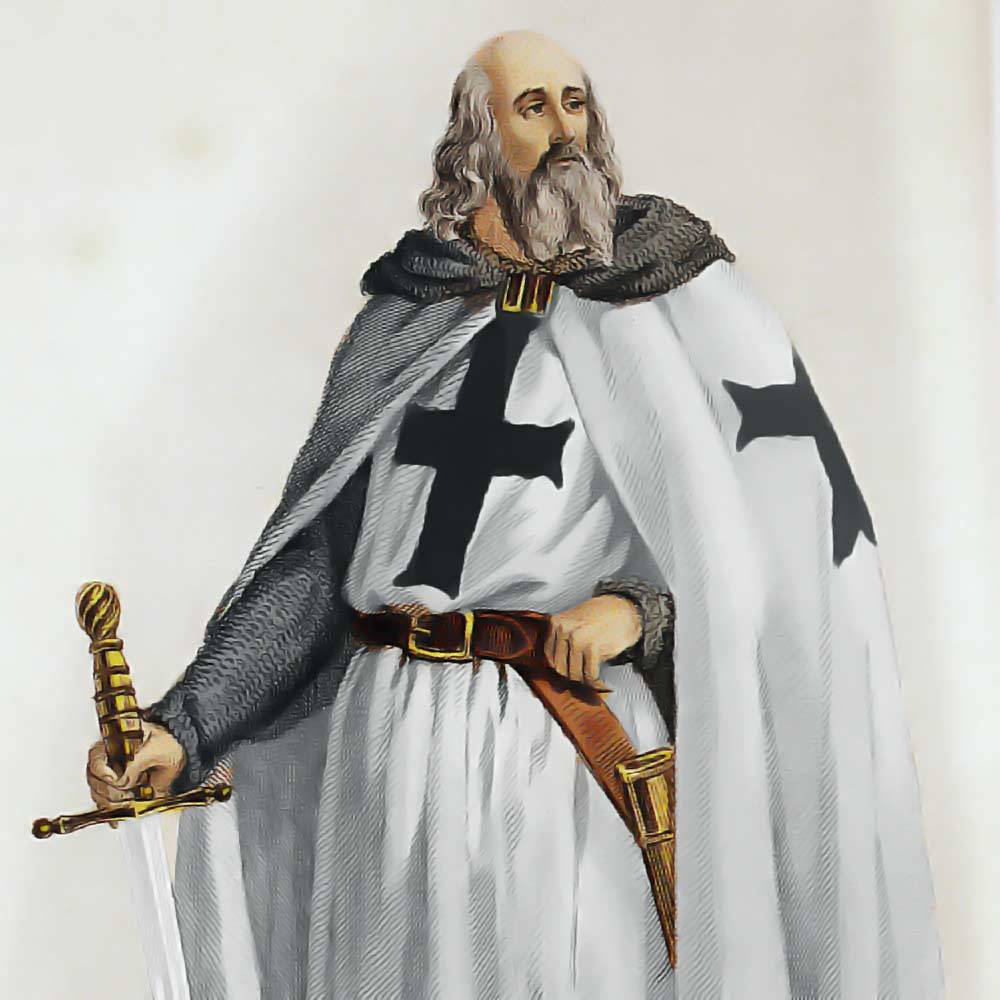 Jacques De Molay Portrait Knights Templar Grand Master 