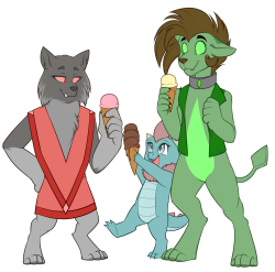 ask-wisp-the-diamond-dog:harmonscorner:Cute and fluffy commissions from the stream!! Thanks so much &lt;3 @ask-wisp-the-diamond-dog and @sapphire-and-greyzeekScoria: Well, someone’s a happy lizard. Wisp:  She always enjoys going to Miss Tootie Frootie’s