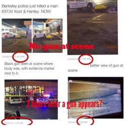 stormingtheivory:  I’ve been trying to make sense of the spacial arrangement of the scene of Antonio Martin’s shooting last night. These seem to be the clearest images as far as making sense of where the alleged gun allegedly fell vs the images seen