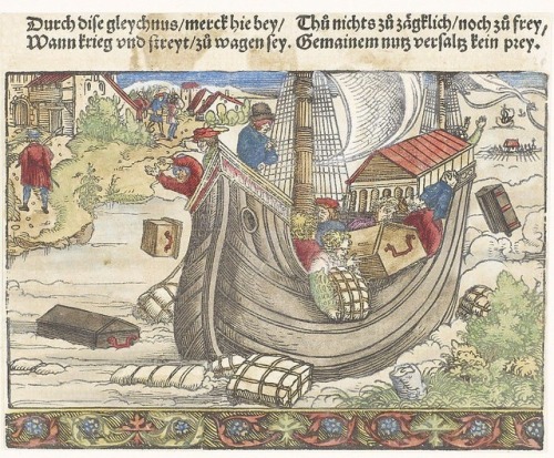 This hand-colored #woodcut, attributed to Hans Weidi, is one of 65 illustrations from Cicero’s “De o