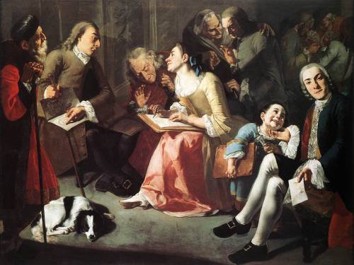 The Arts: Drawing (1755-1760). Gaspare Traversi (Italian (Neapolitan), c.1722-1770). Oil on can