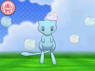 shinycaterpie:  Pokemon Amie - Shiny Mew 