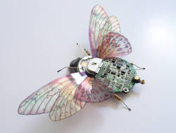 sosuperawesome:Computer Component Insect Sculptures by Julie Alice Chappell on Etsy 