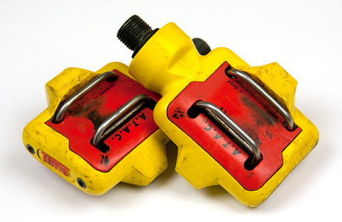 fuzzyimages: mostlybikes: yellow bodied time atac pedals on Flickr. The pedals that °never° die.