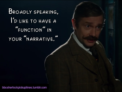 â€œBroadly speaking, Iâ€™d like to have a â€˜functionâ€™ in your â€˜narrative.â€™â€œ