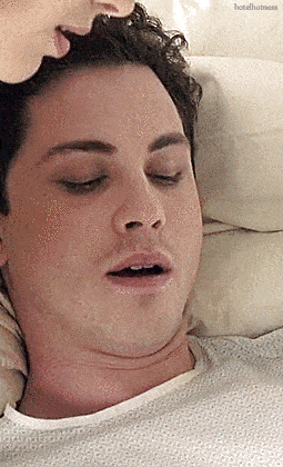 hotelhotness:  Logan Lerman gets jerked off