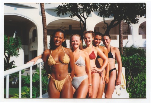 Spice Girls on Hawaii in 1995, smiling effortlessly right after signing with their record label