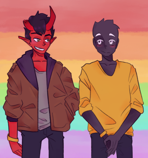 Yo, it’s my monster prom otp to celebrate pride month :)