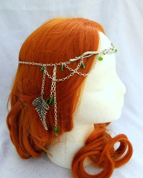 wickedclothes: Silver Branch And Fern Elven Circlet Accessorize your hair like a beautiful forest el