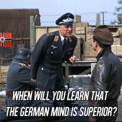 allied-hero:“Up in Klink’s Room” - Season 4, Episode 21.