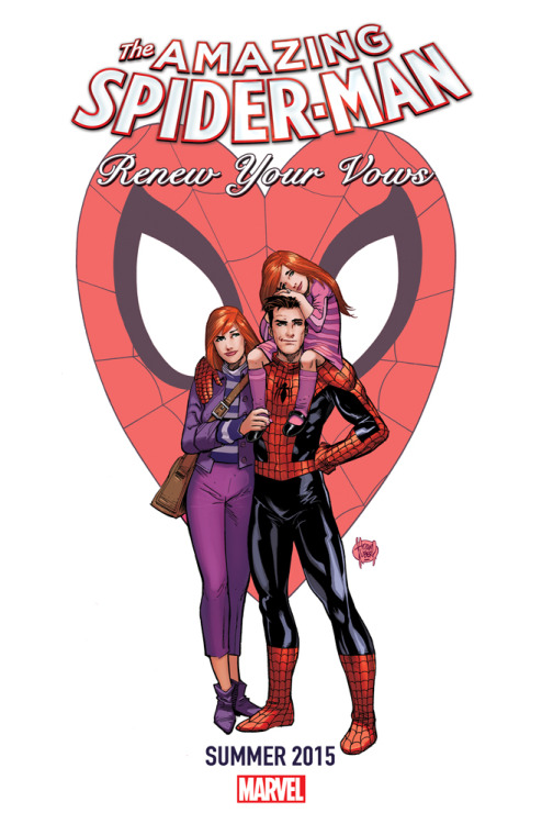 solarsyrup:  chrossrank:  solarsyrup:  marvelentertainment:  #AmazingSpiderMan: Renew Your Vows — Coming Summer 2015!  YES PLEASE OH MY GOD  what is this EXPLAAAAAIN  The past couple of weeks, Marvel has been releasing teasers to stories that they’ve