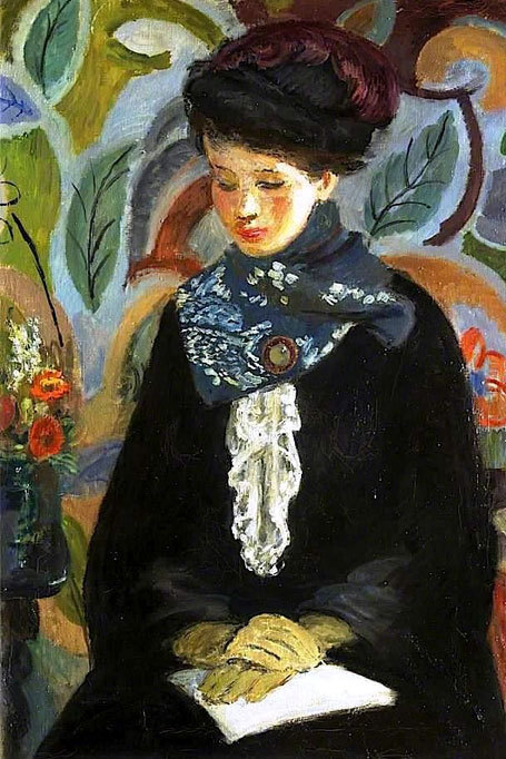 Lady With A Book’ -  Vanessa Bell  1946British painter 1879-1961Bloomsbury Group