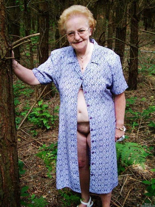 grandmotherporn:Grandmother Porn  Granny wanted to take a walk in the woods with