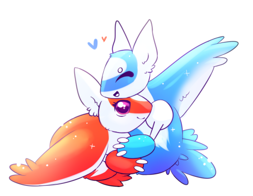 pumkinroll:  latios and latias ~