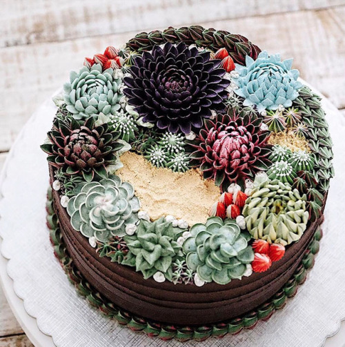 taigas-den: carrioncoyote: bibidebabideboo: (Succulent Cakes By Ivenoven Will Make Every Succulent L