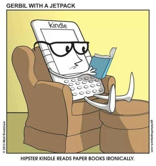 Hipster Kindle. 