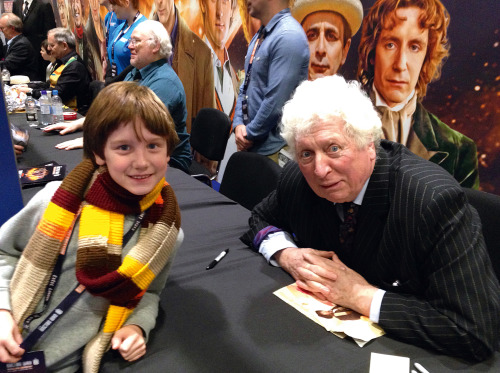 doctorwho:The top photo is Stuart Crouch at age 7 with Tom Baker, taken during the celebration for t