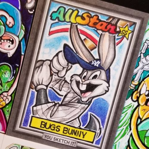 #bugsbunny #fanart #tradingcard #commission of him dressed up as one of the #newyorkyankees ⚾.I AM N