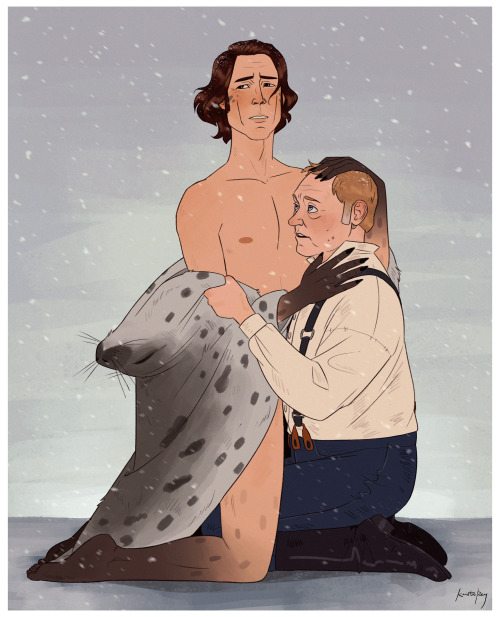 for @asparklethatisblue! Francis learns James is a selkie ✨
