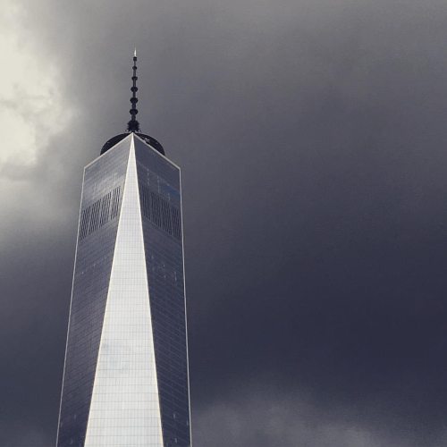 No filter. WTC before the rain. #wtc #worldtradecenter #nyc #newyorkcity #downtown #lowermanhattan #
